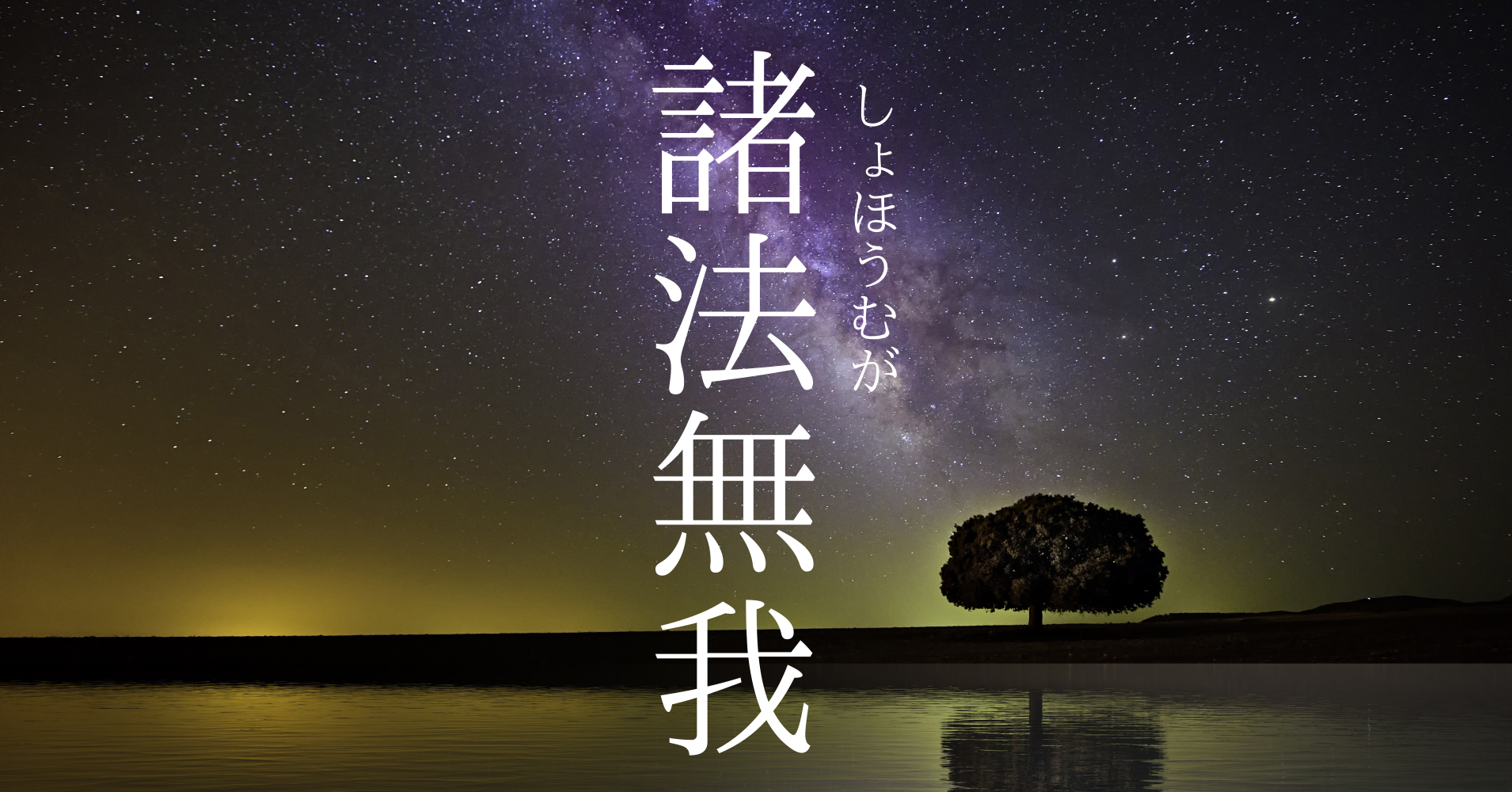宇宙＋一本の木が「諸法無我」を表している