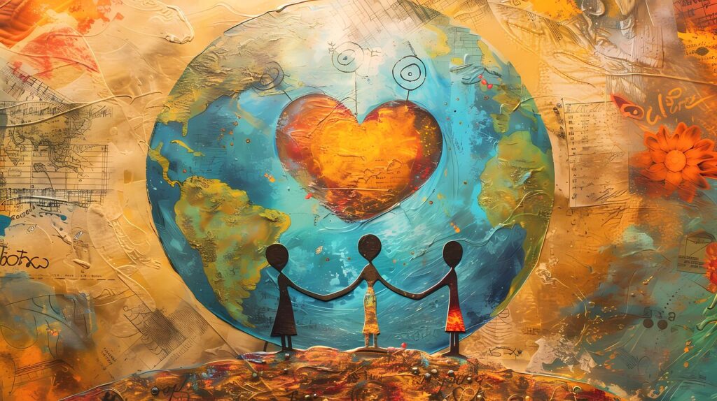 怒りは敵ではなく、心の奥にある大切な感情であることを表現したイラスト